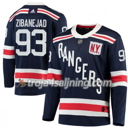 New York Rangers tröja Mika Zibanejad 93 2018 Winter Classic Adidas Marinblå Authentic - NHL Tröjor Herr